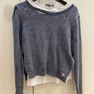 Generation love blue sweater & white T-shirt